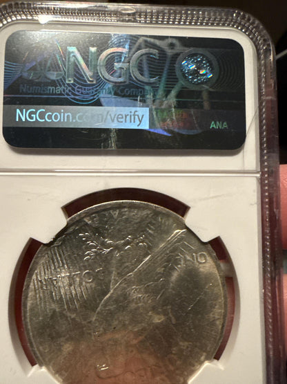 1923 Peace Silver Dollar BU NGC Original Bag Fragment Historic Coin