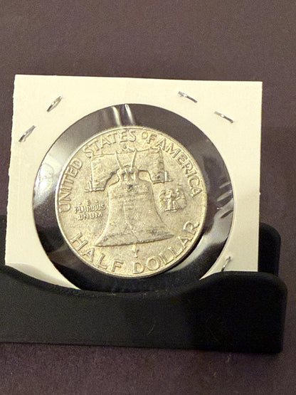 1999 Silver Eagle NGC .999 Fine + 1963 Franklin Half Dollar 90% Silver