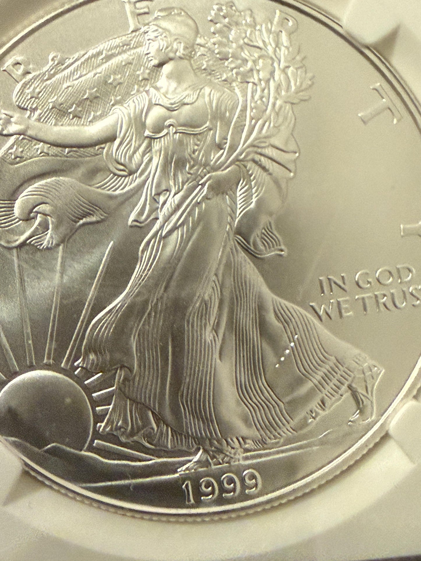 1999 Silver Eagle NGC .999 Fine + 1963 Franklin Half Dollar 90% Silver