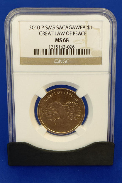 2010-D Sacagawea Dollar Law of Peace NGC Graded Native American Coin