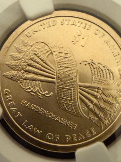 2010-D Sacagawea Dollar Law of Peace NGC Graded Native American Coin
