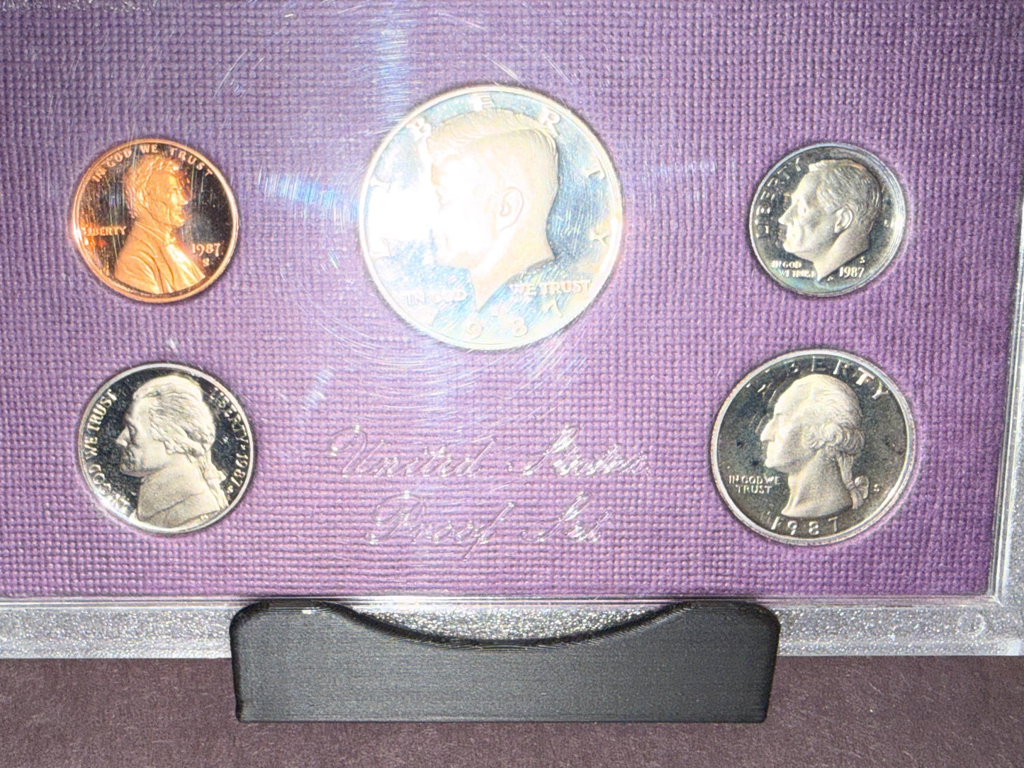 1987 US Mint Proof Set 5 Coin Original OGP Deep Cameo Collectible