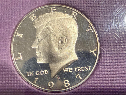 1987 US Mint Proof Set 5 Coin Original OGP Deep Cameo Collectible