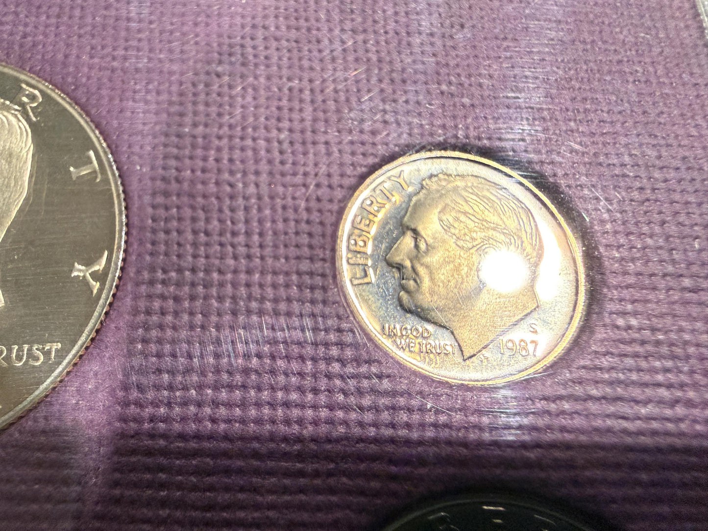 1987 US Mint Proof Set 5 Coin Original OGP Deep Cameo Collectible