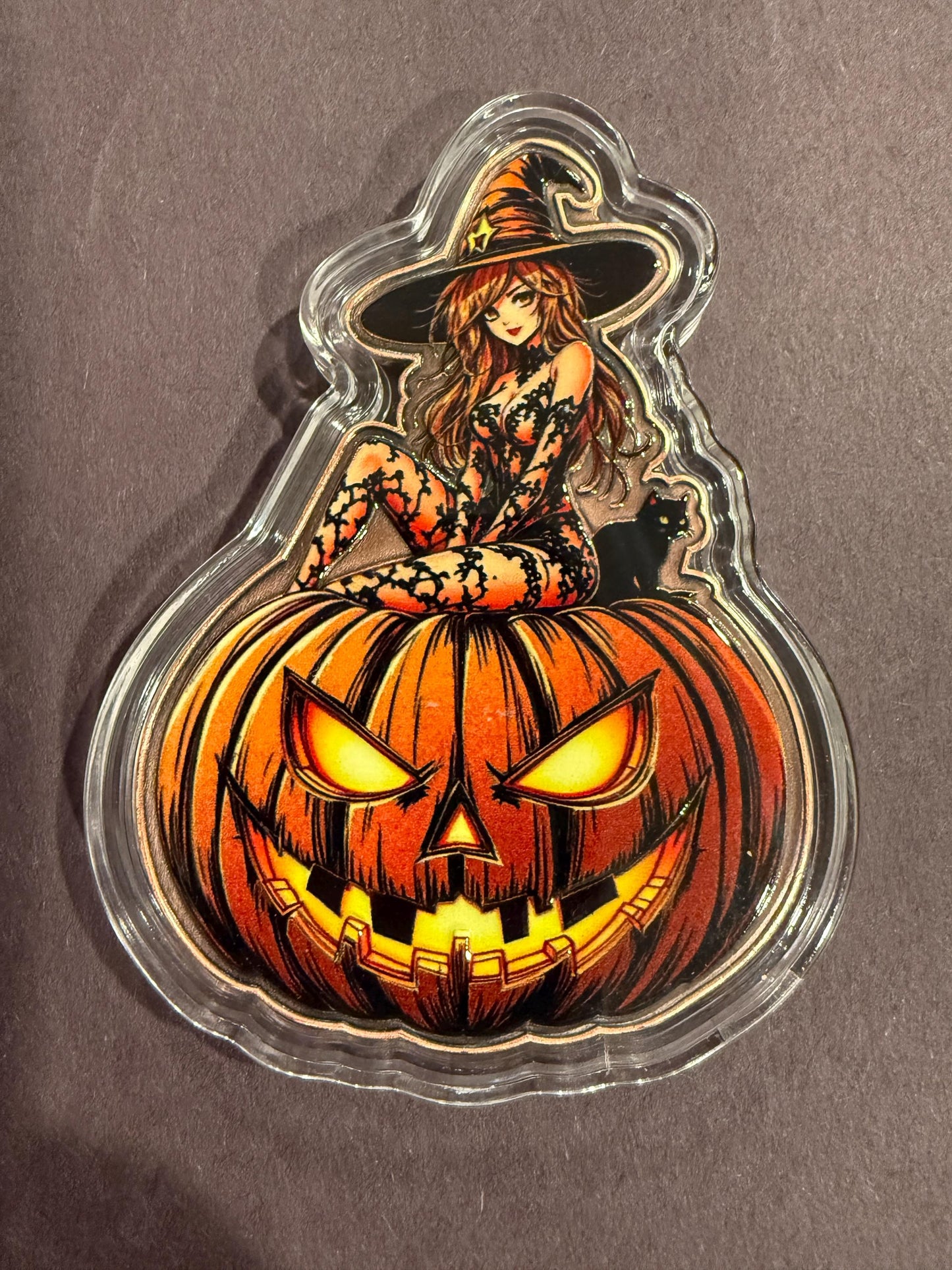 Witch Pumpkin 3.53oz .999 Fine Copper Round Halloween Collectible Gift