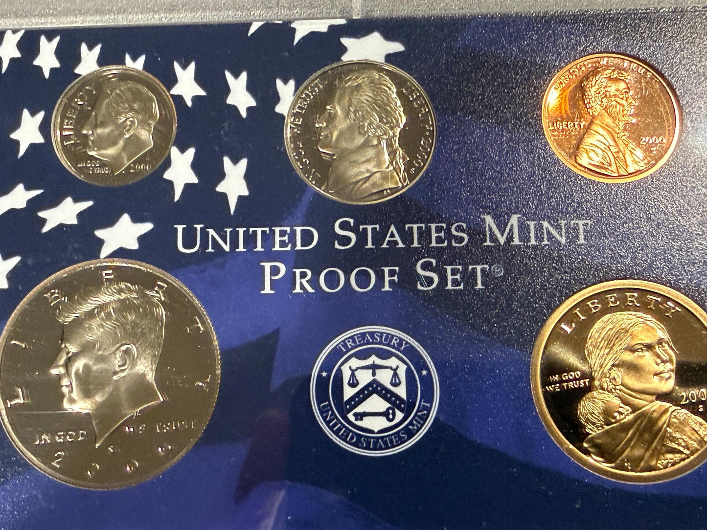 2000 US Mint Proof Set 10 Coin Original Box Brilliant Uncirculated Collection