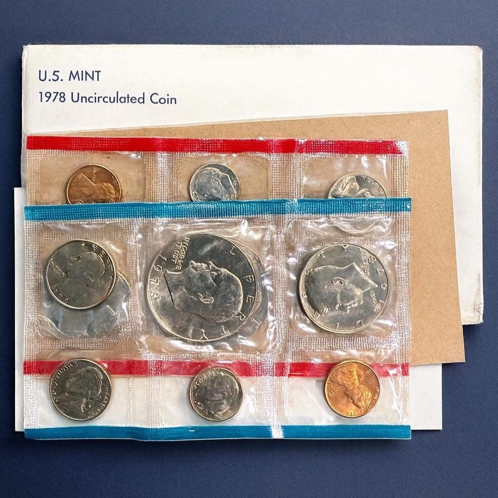 1978 US Mint Uncirculated Coin Set Original Government Packaging