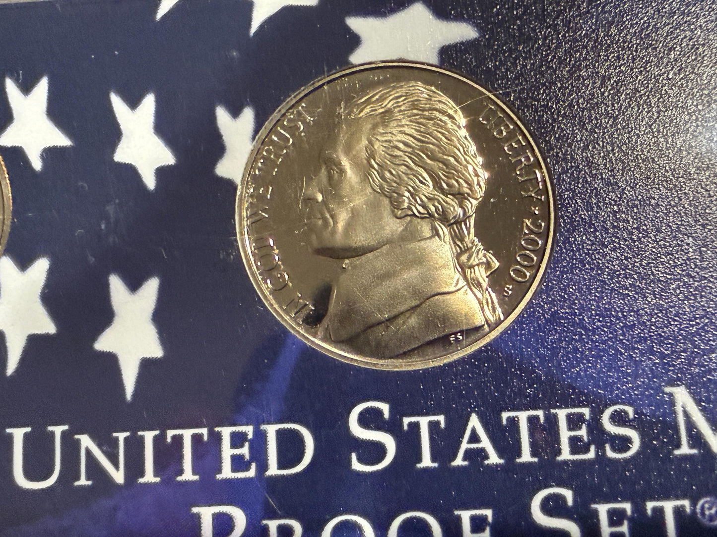 2000 US Mint Proof Set 10 Coin Original Box Brilliant Uncirculated Collection