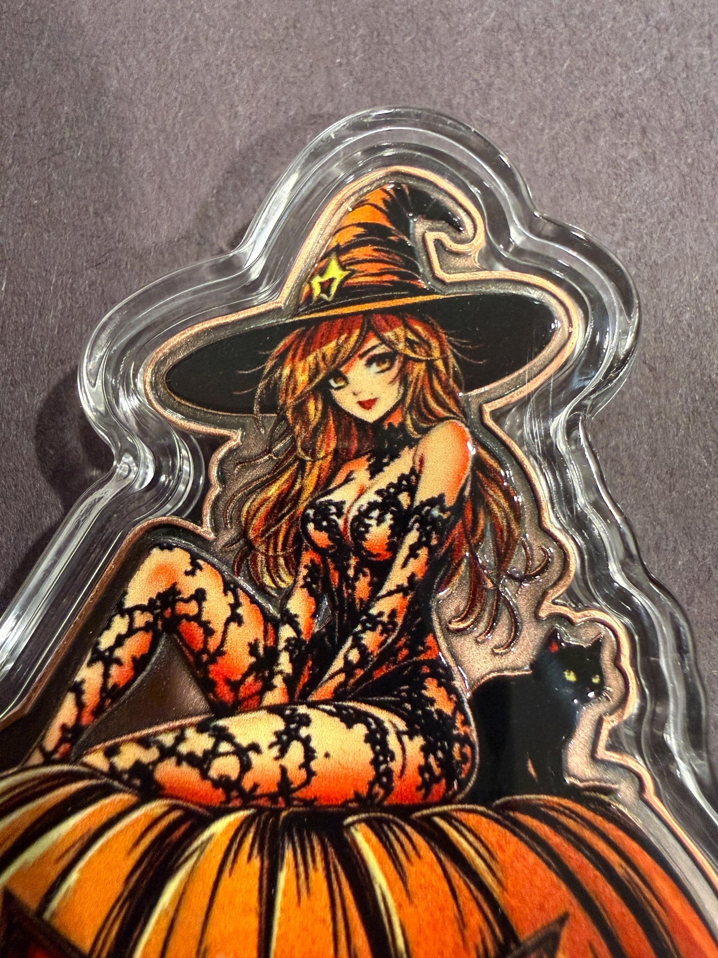 Witch Pumpkin 3.53oz .999 Fine Copper Round Halloween Collectible Gift