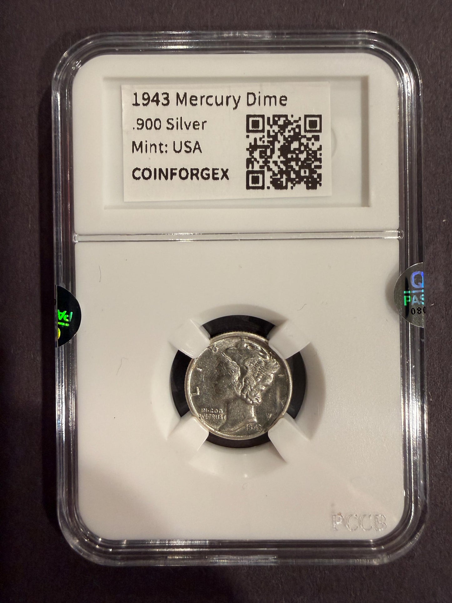 1943 Mercury Dime 90% Silver Winged Liberty Head US Coin Collectible