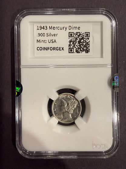 1943 Mercury Dime 90% Silver Winged Liberty Head US Coin Collectible