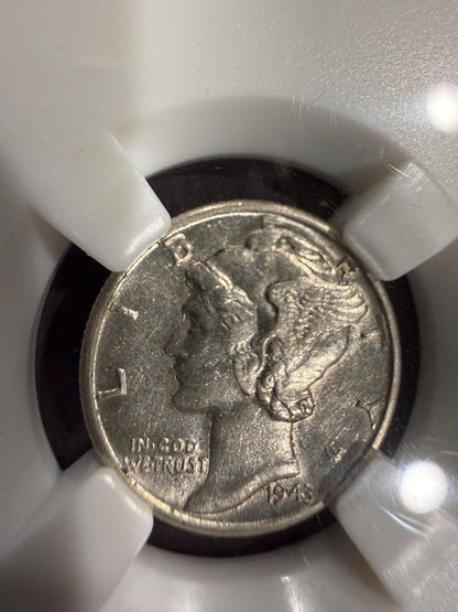1943 Mercury Dime 90% Silver Winged Liberty Head US Coin Collectible
