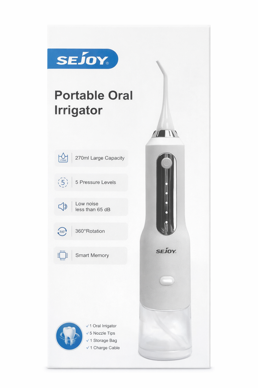 SEJOY Portable Oral Irrigator C10S Water Flosser 270ml IPX7 Waterproof