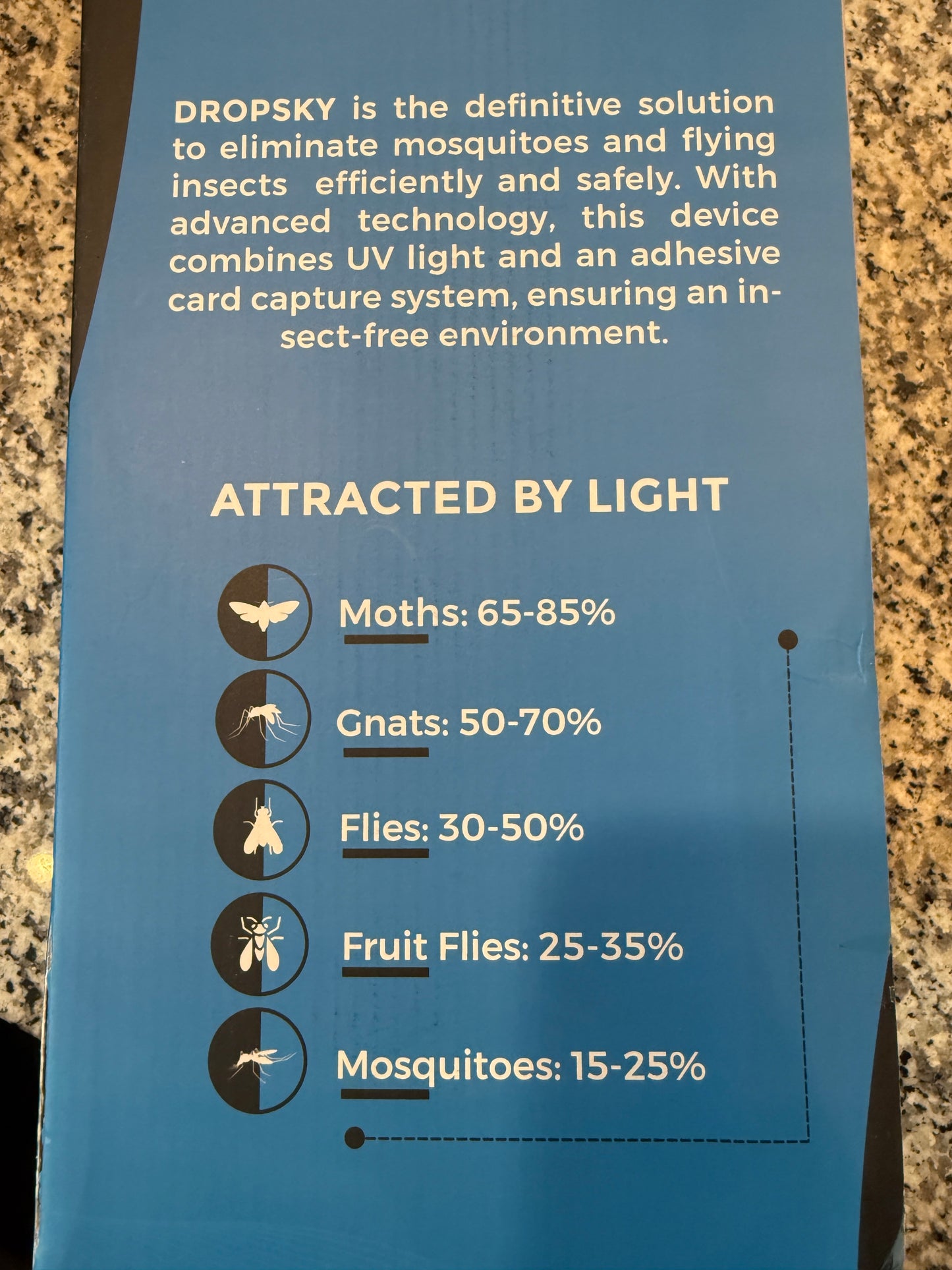 Dropsky Fly Trap UV Light Bug Zapper Sticky Trap Kit Large & Small Devices