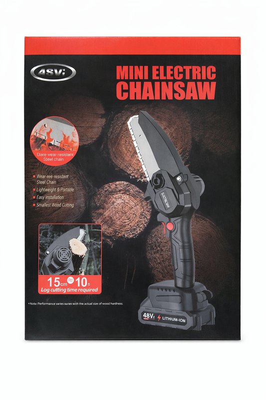Mini Electric Chainsaw 48V Cordless Handheld Portable Battery Included