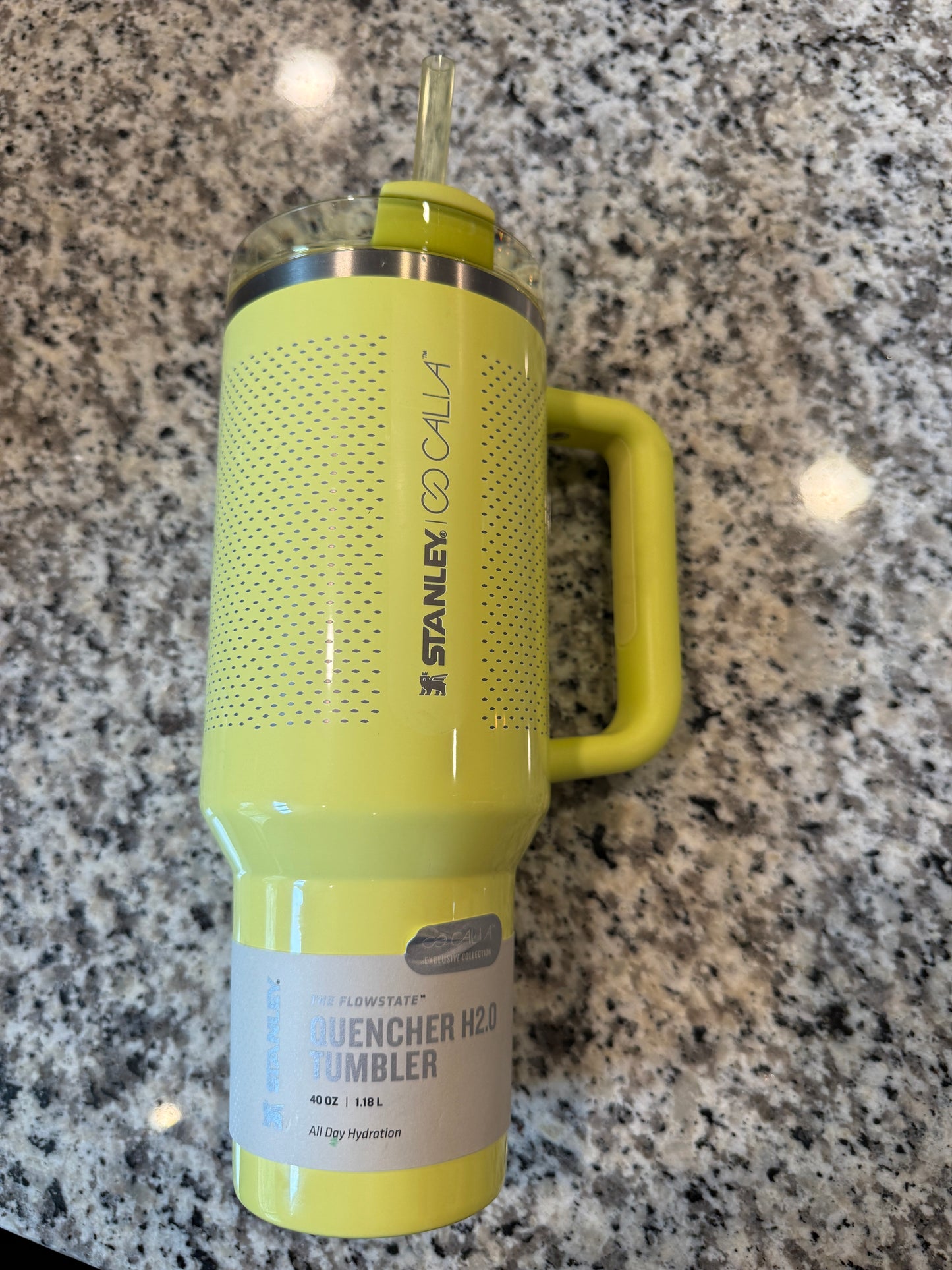 Stanley Go Calia Quencher H2.0 Tumbler 40oz Lime Green Insulated Stainless Steel