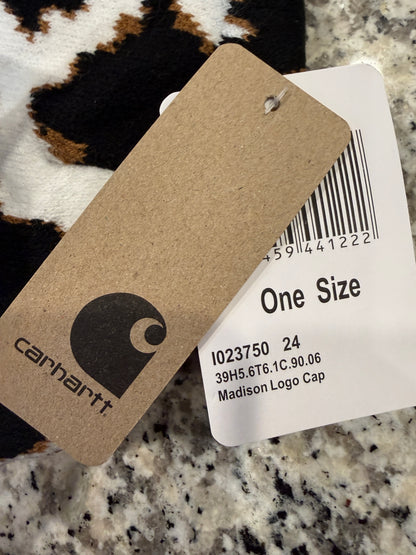 Carhartt Cow Print Beanie Madison Logo Cap One Size Knit Winter Hat