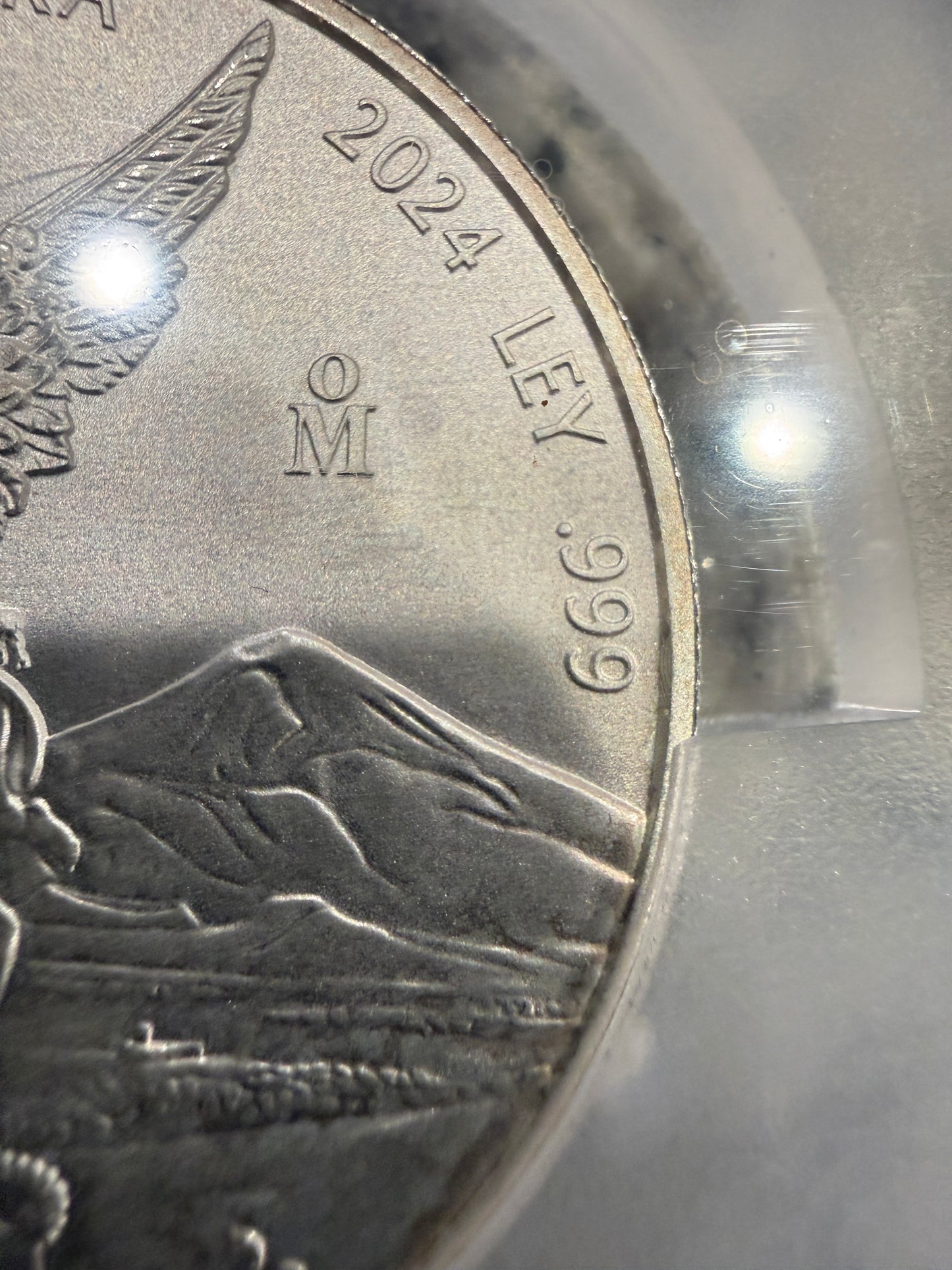 2024 Mo Mexico Libertad 2 Onza Silver Coin PCGS .999 Fine Silver 2 oz BU