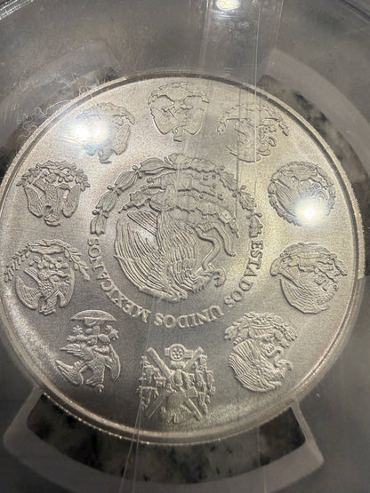 2024 Mo Mexico Libertad 2 Onza Silver Coin PCGS .999 Fine Silver 2 oz BU