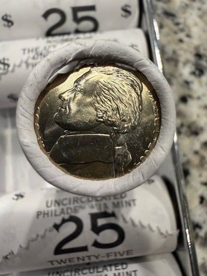 2004 P Jefferson Nickel Roll Lewis and Clark 250 Coins Uncirculated
