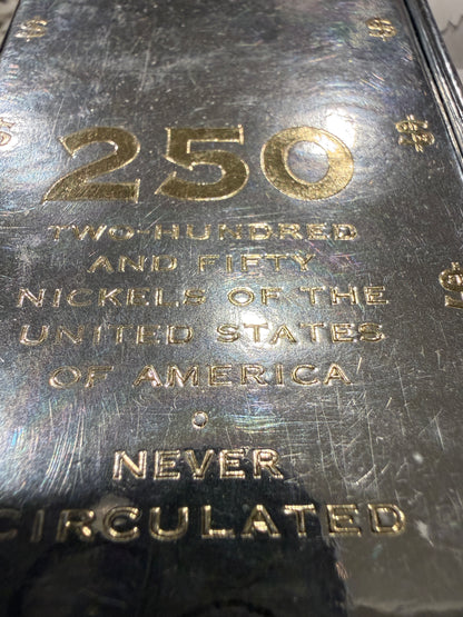2004 P Jefferson Nickel Roll Lewis and Clark 250 Coins Uncirculated