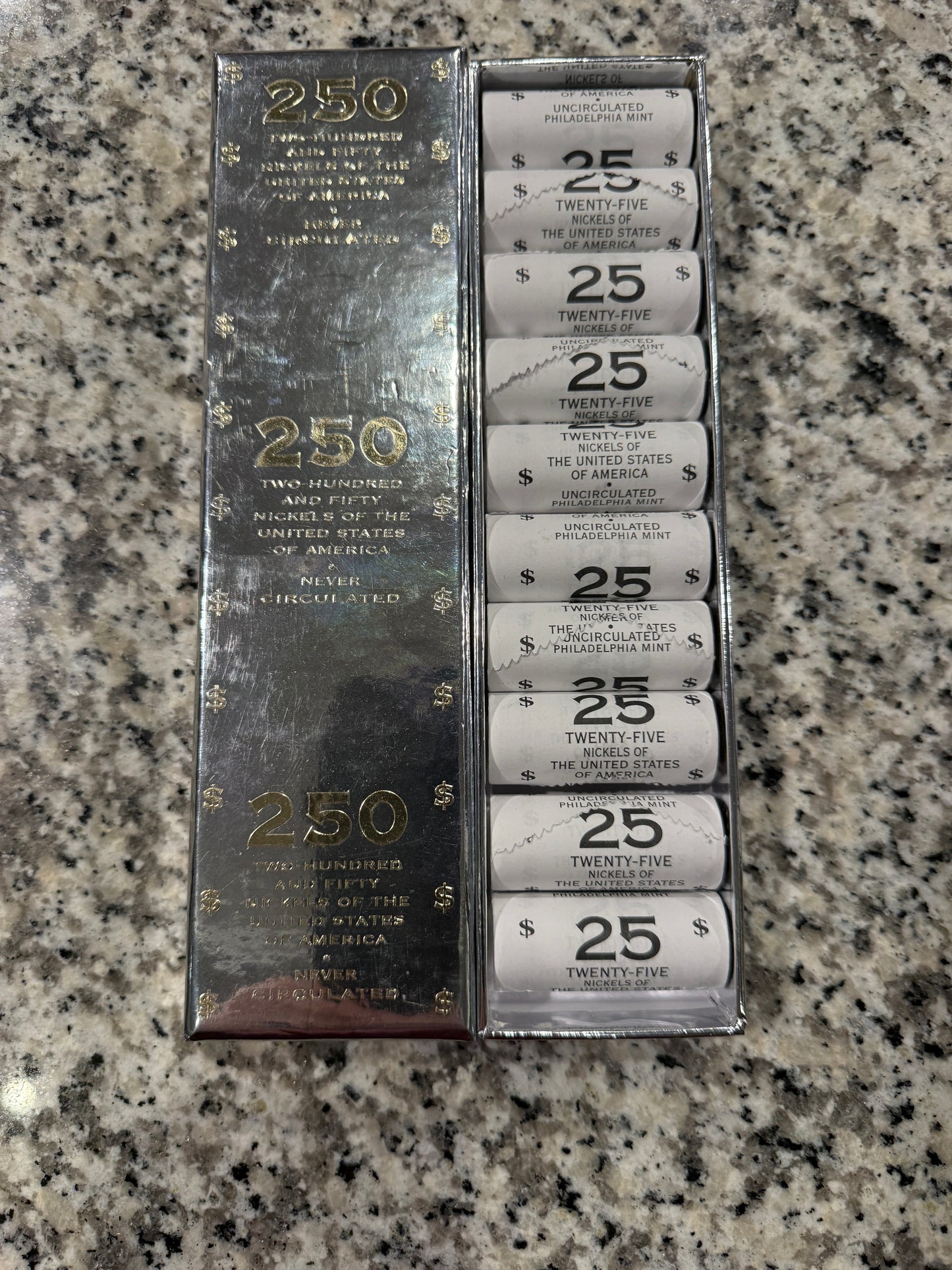 2004 P Jefferson Nickel Roll Lewis and Clark 250 Coins Uncirculated