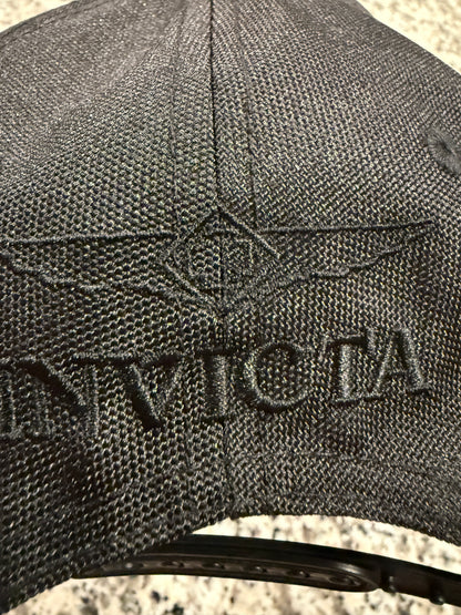 Invicta Black Snapback Hat Embroidered Logo One Size Adjustable Cap Streetwear