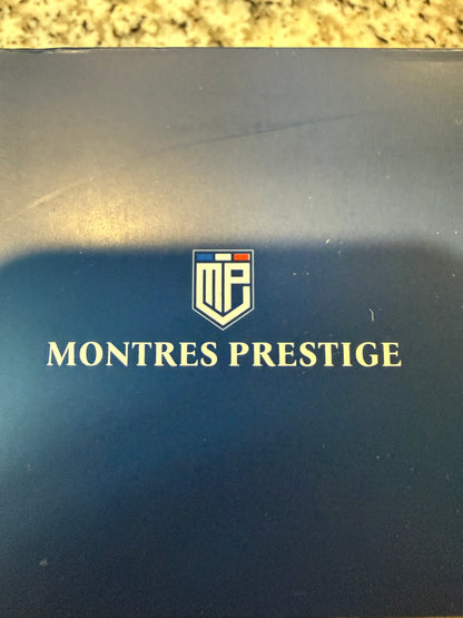 Montres Prestige Invicta Mens Watch 45mm Gold Silver Green Dial Crystal Bezel