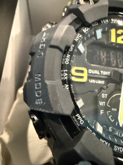 Activa X Invicta BlackOps Mens Watch 56mm Army Green Dual Time LED Light