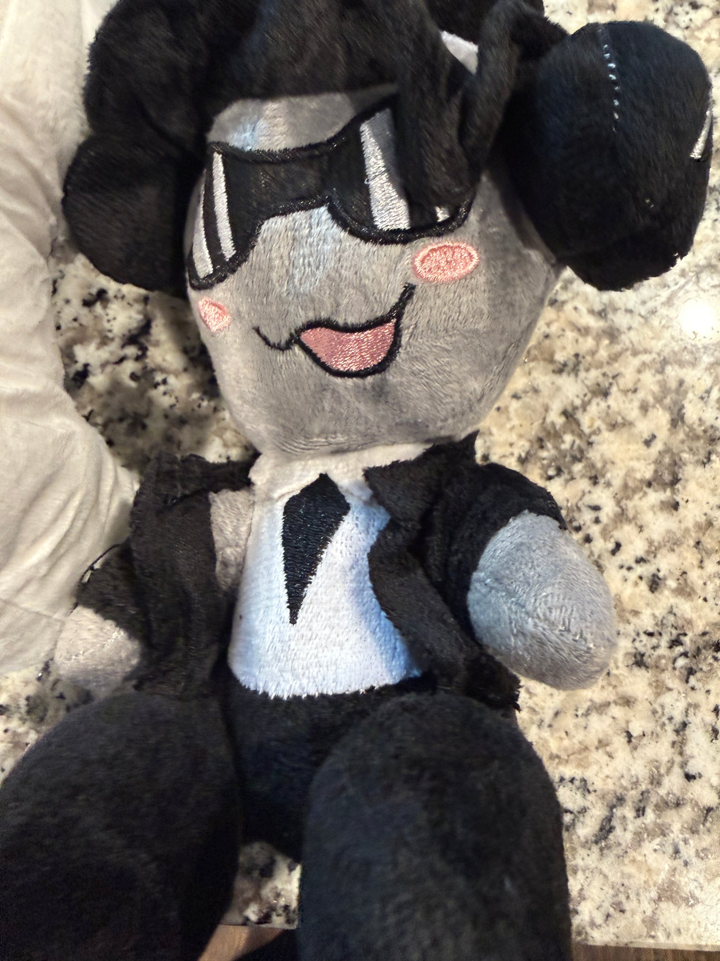 Skibidi Toilet Plush Bundle Black Suit Character and White Cat Plush Toy Set