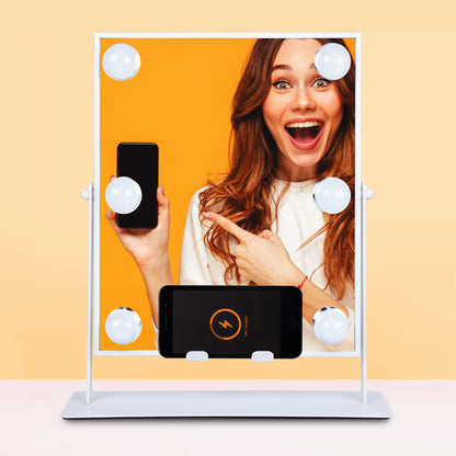 Danielle Creations Bluetooth LED Vanity Mirror Wireless Charger Makeup Mirror
