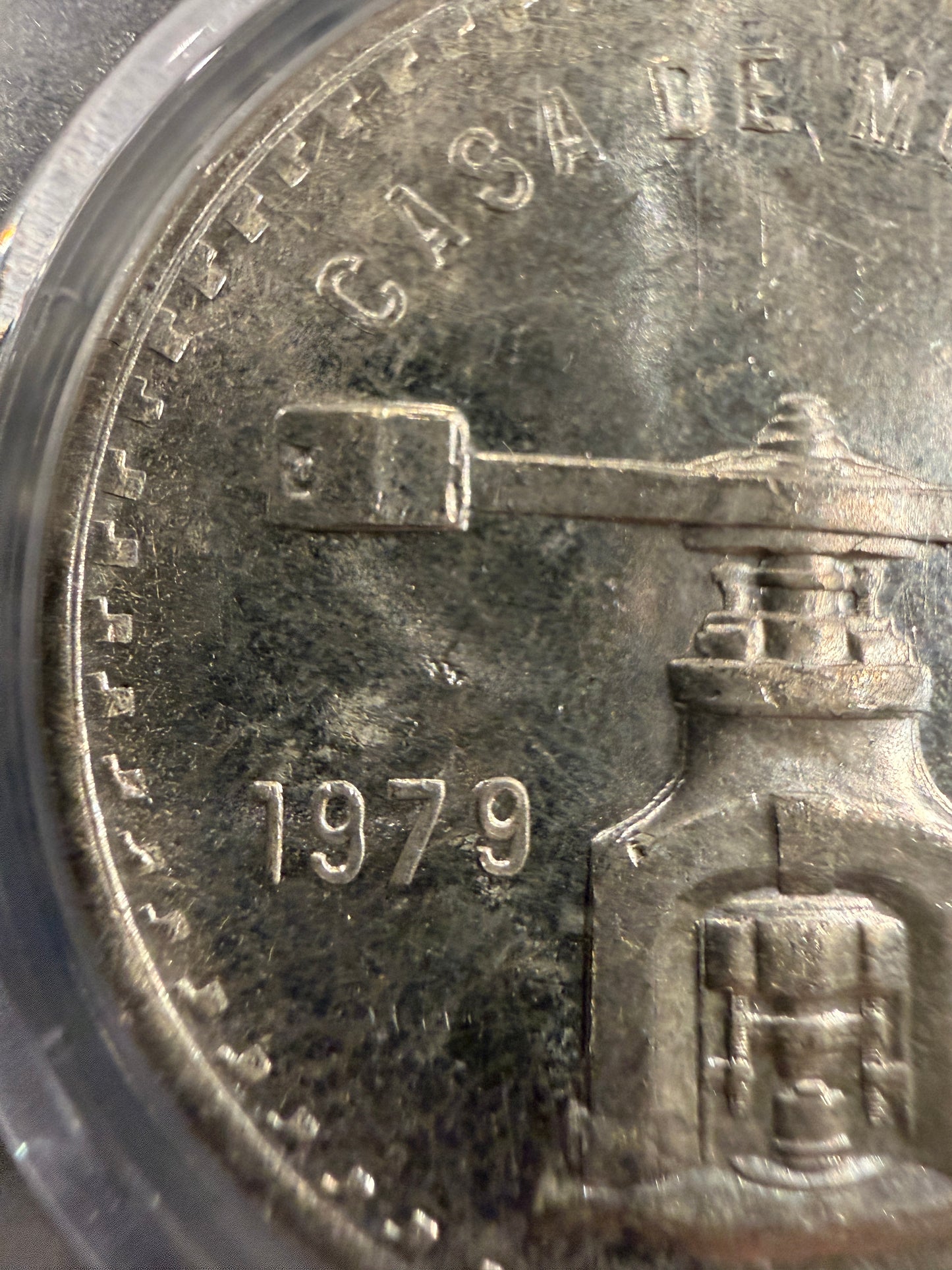 1979 Mo Mexico Onza Casa De Moneda PCGS Type 3 Silver Coin