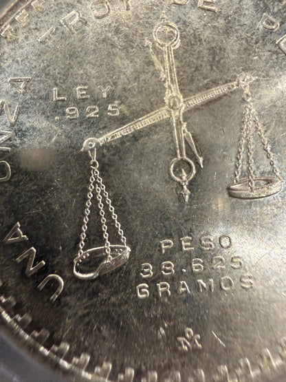1979 Mo Mexico Onza Casa De Moneda PCGS Type 3 Silver Coin