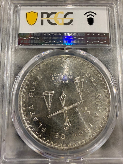 1979 Mo Mexico Onza Casa De Moneda PCGS Type 3 Silver Coin