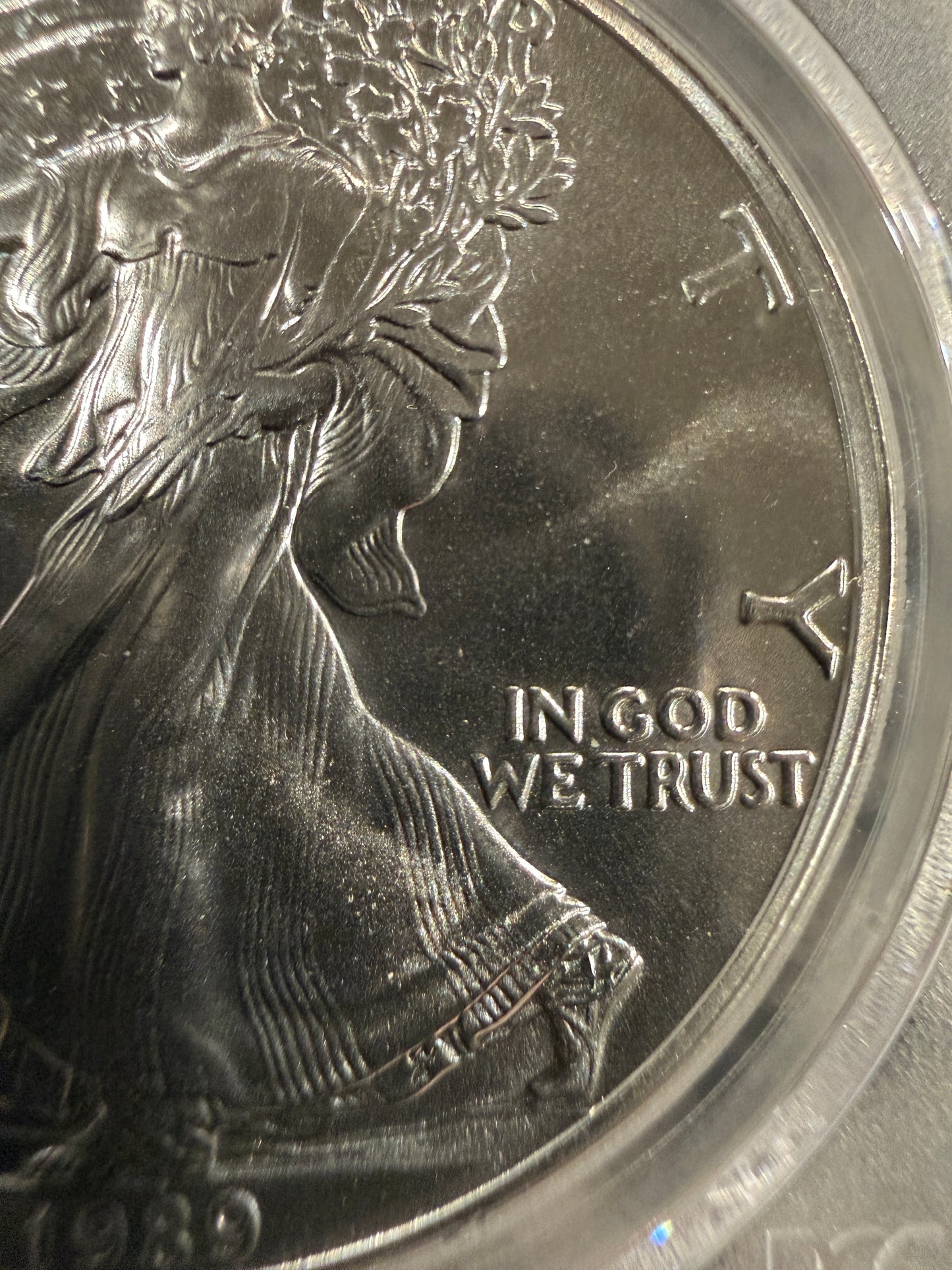 1989 PCGS American Silver Eagle $1 Bullion Coin 1 Oz .999 Fine Silver