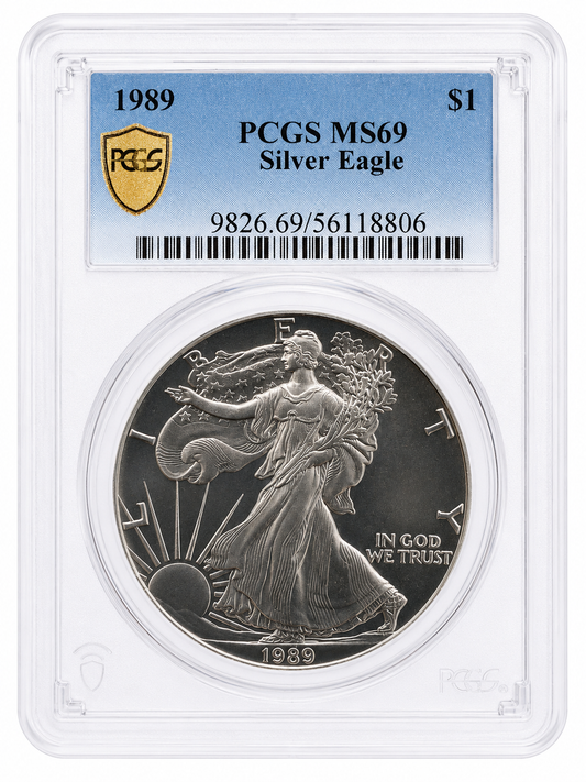 1989 PCGS American Silver Eagle $1 Bullion Coin 1 Oz .999 Fine Silver