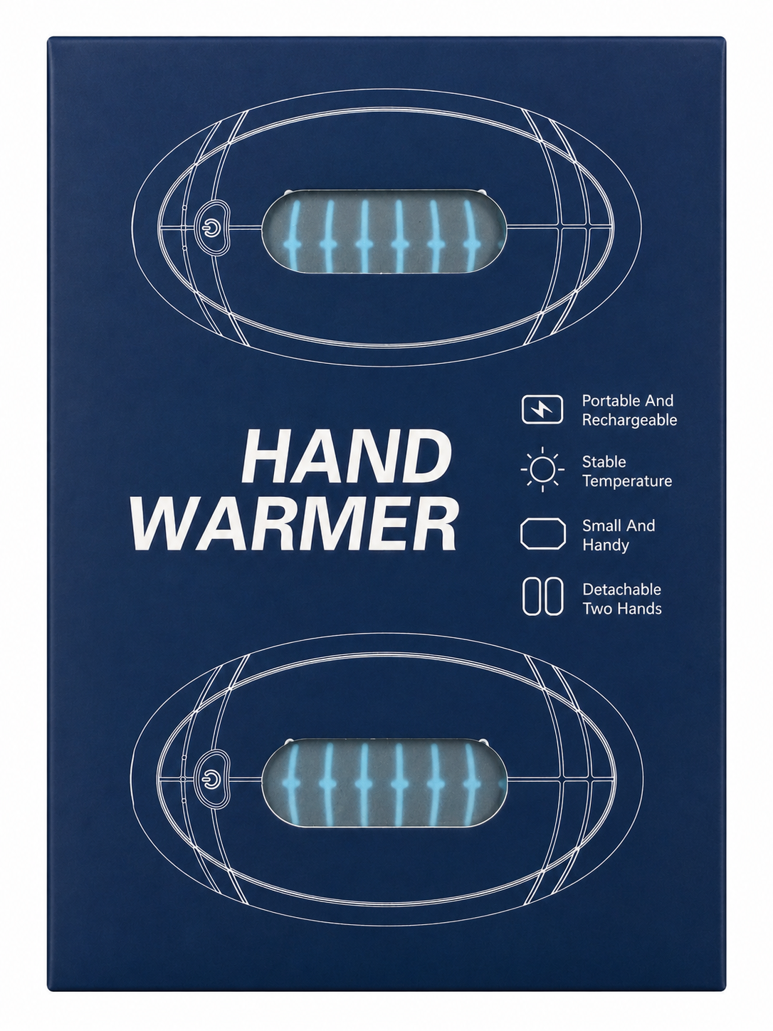 Rechargeable Hand Warmers 2 Pack Portable Electric Pocket Heater USB-C AOY-762