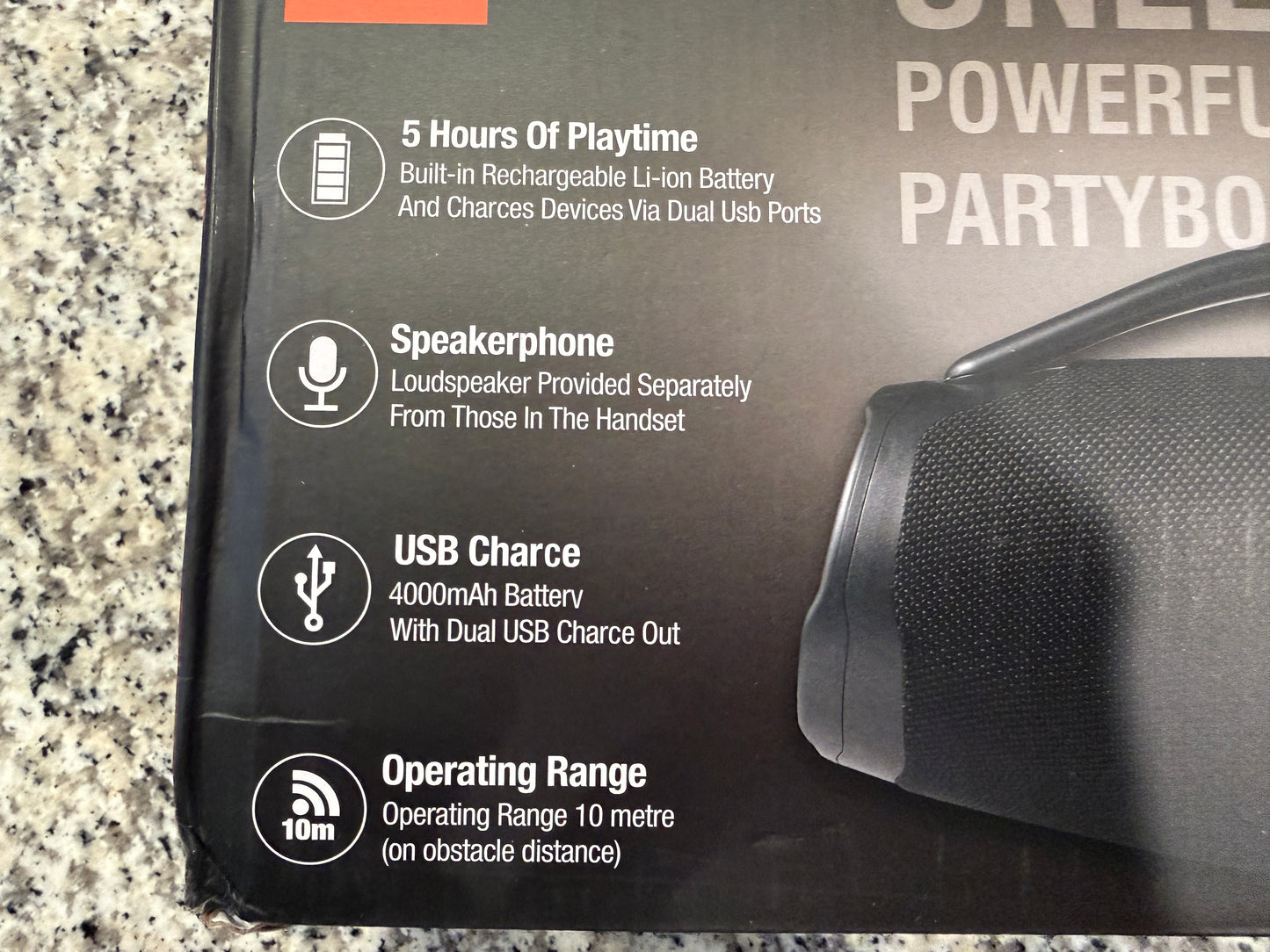 Booms Box 3 Wireless Bluetooth Party Bass Speaker V5.2 Portable Rechargeable