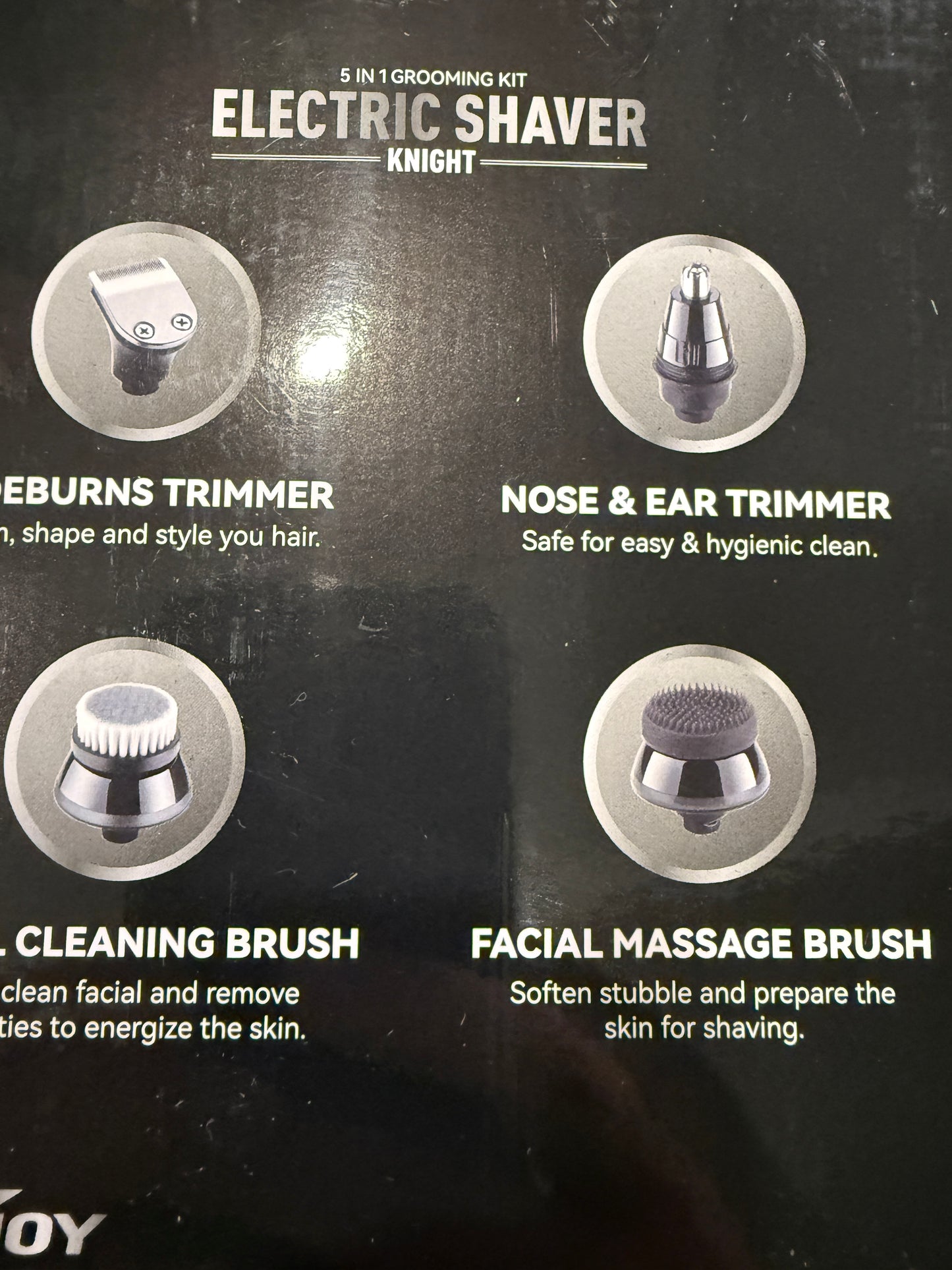 SEJOY Knight 5 In 1 Electric Shaver Grooming Kit Waterproof Wet Dry Trimmer