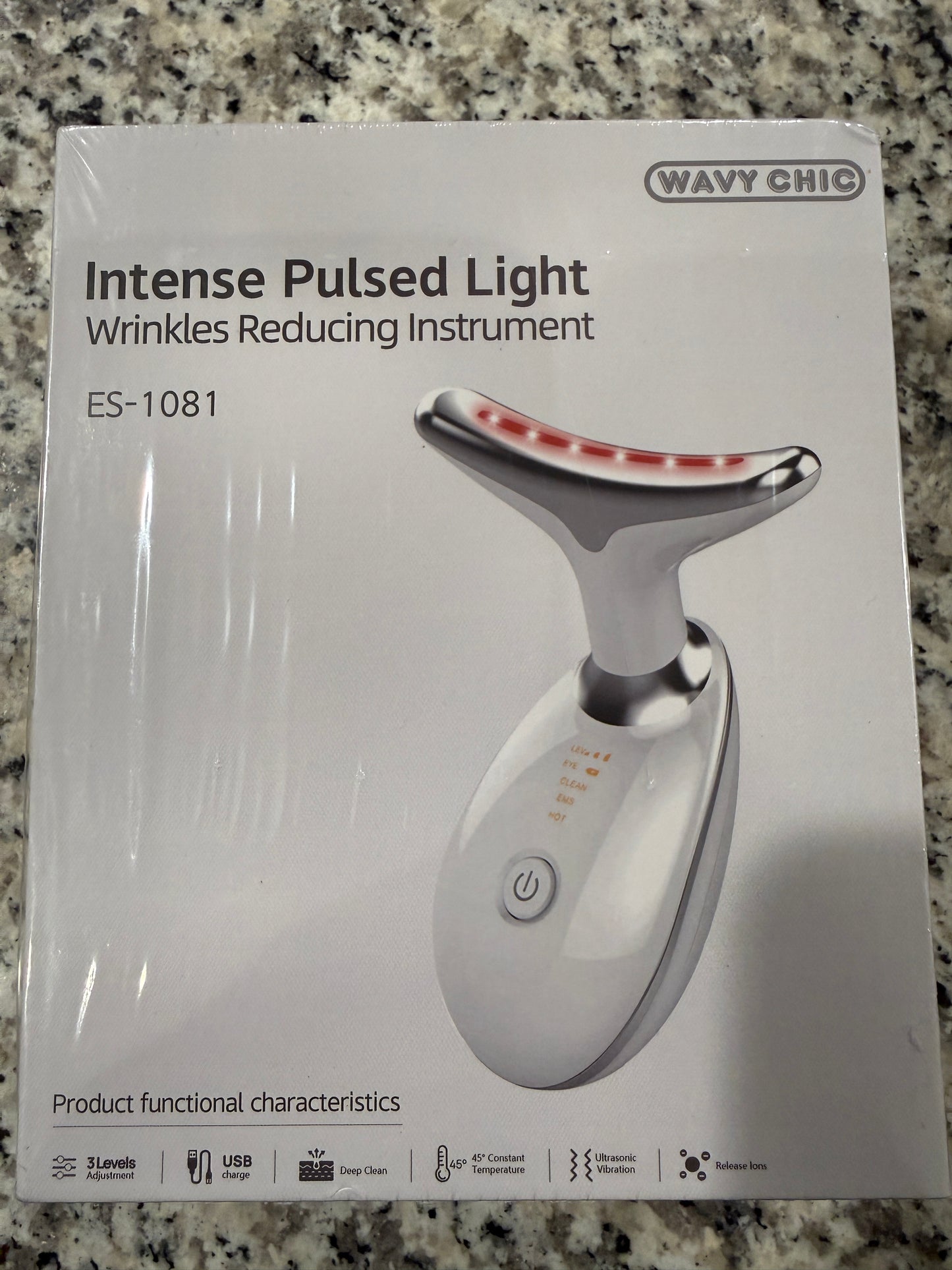 Wavy Chic ES-1081 Intense Pulsed Light Wrinkle Reducing Device Facial Massager
