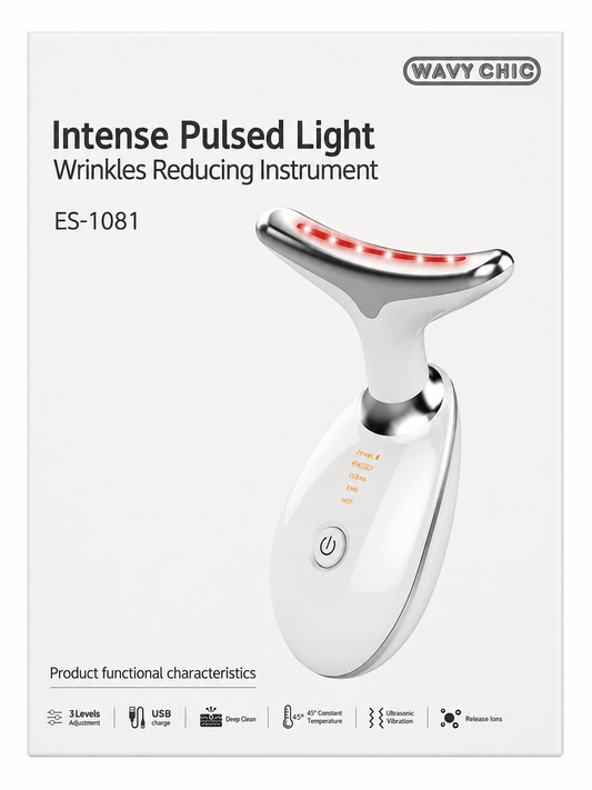 Wavy Chic ES-1081 Intense Pulsed Light Wrinkle Reducing Device Facial Massager