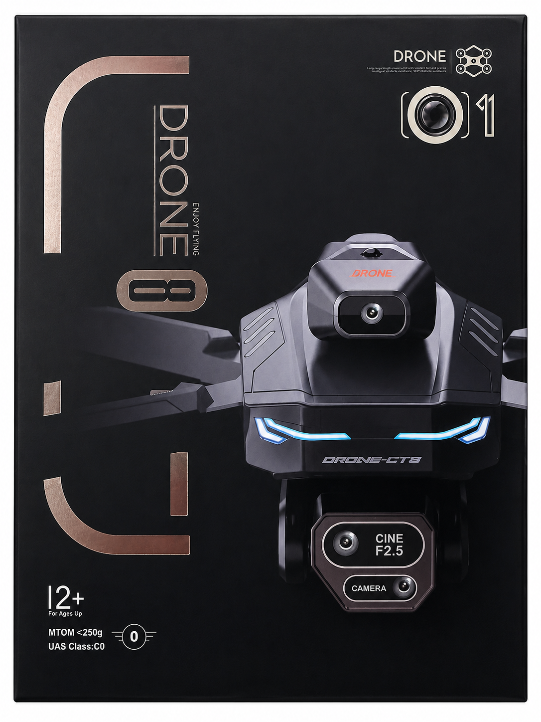 LSRC GT8 Foldable Drone with Camera Obstacle Avoidance LED Lights App Control