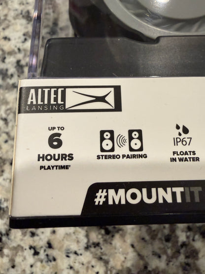 Black Altec Lansing HydraTrek Bluetooth Speaker IP67 Waterproof Everythingproof