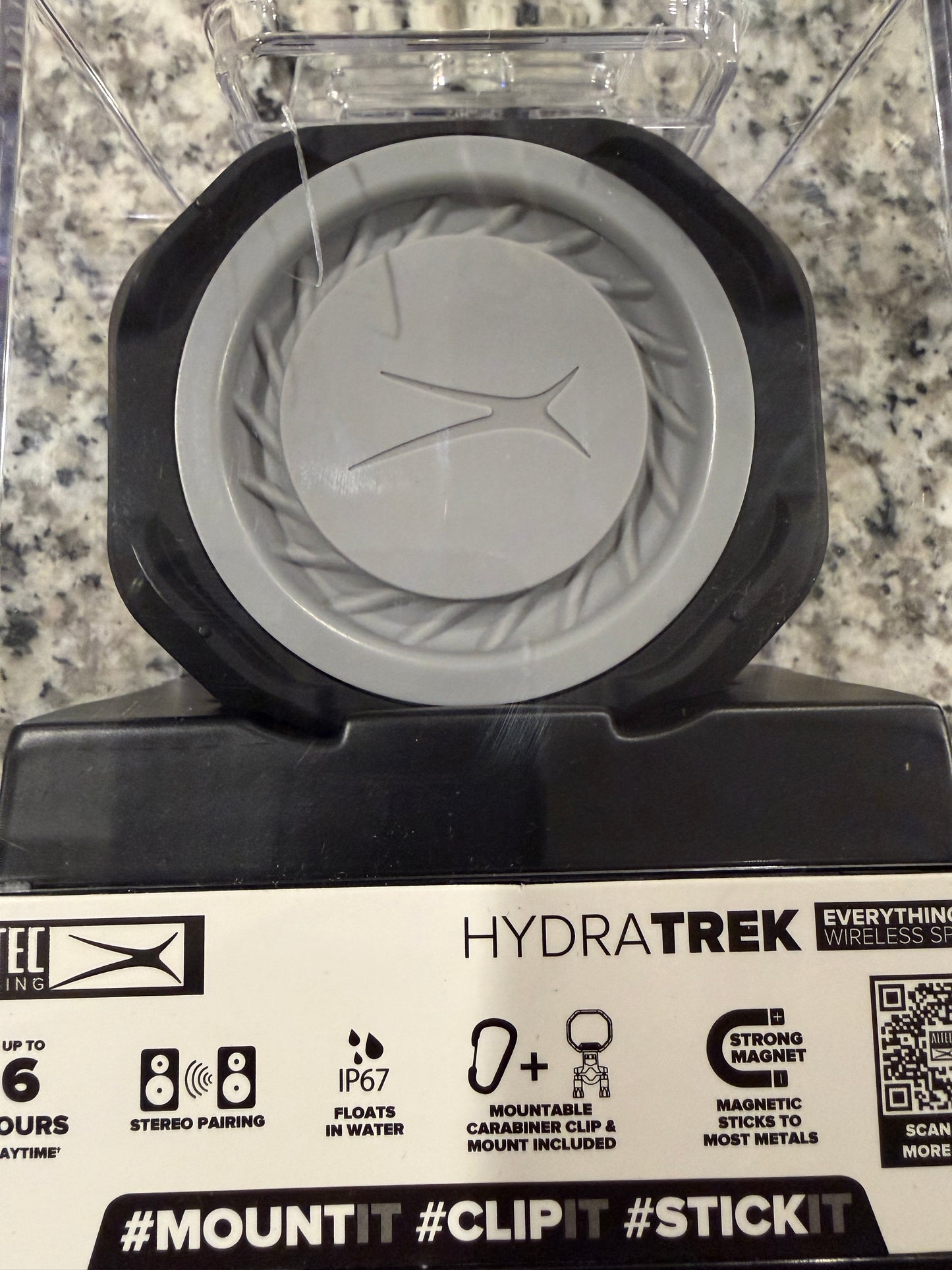 Black Altec Lansing HydraTrek Bluetooth Speaker IP67 Waterproof Everythingproof