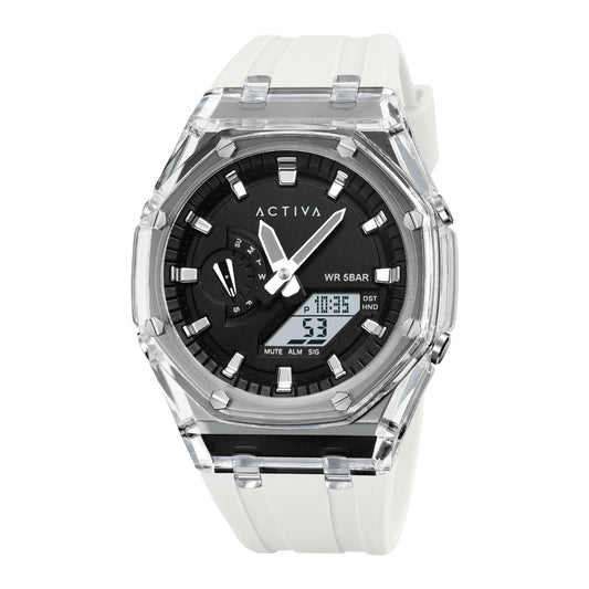 Activa Kaleido X Invicta Men's Digital Watch 44mm White Clear Case ACW2100-004