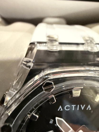 Activa Kaleido X Invicta Men's Digital Watch 44mm White Clear Case ACW2100-004