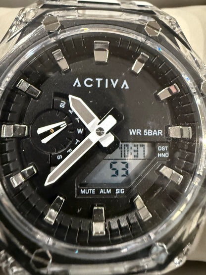 Activa Kaleido X Invicta Men's Digital Watch 44mm White Clear Case ACW2100-004
