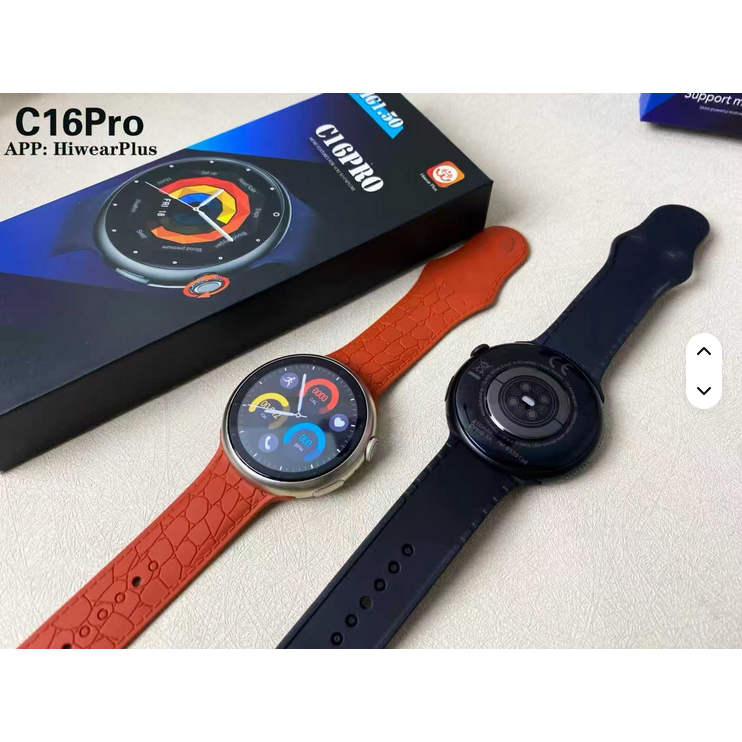 C16 Pro Smart Watch 1.50” HD Fitness Tracker Heart Rate Sport Watch 2 Bands