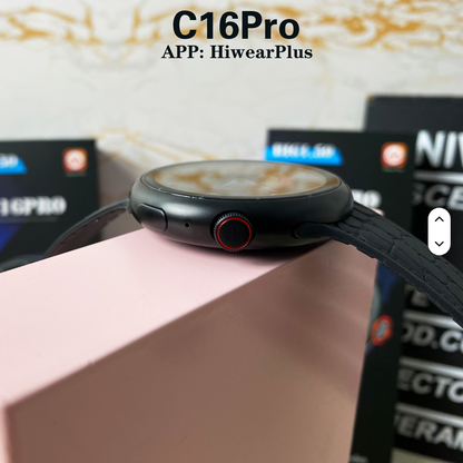 C16 Pro Smart Watch 1.50” HD Fitness Tracker Heart Rate Sport Watch 2 Bands