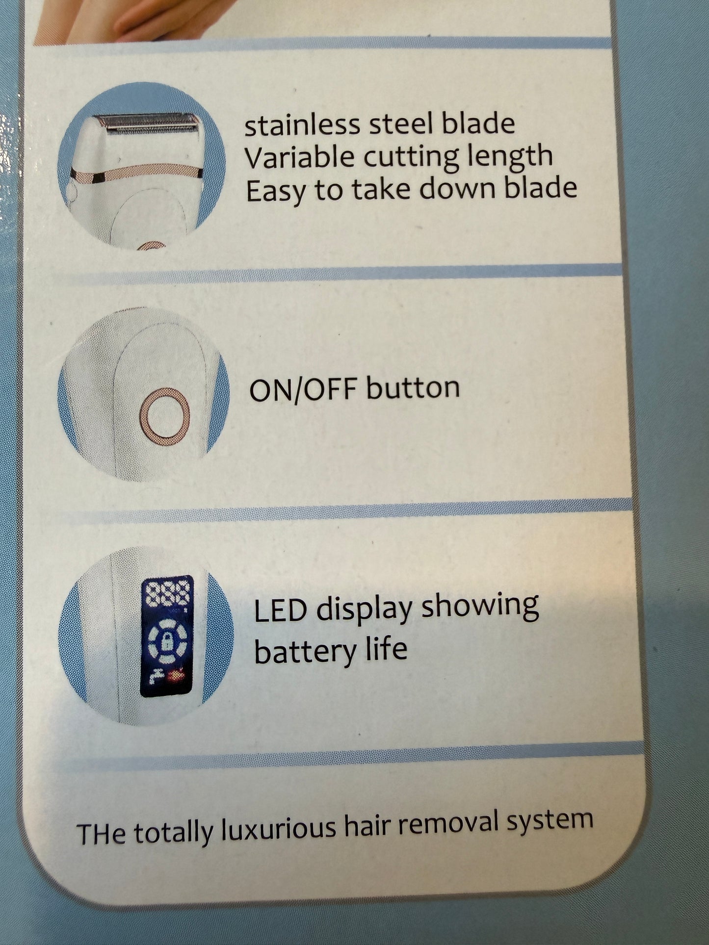 Rechargeable Lady Shaver USB Wet Dry Electric Razor LED Display